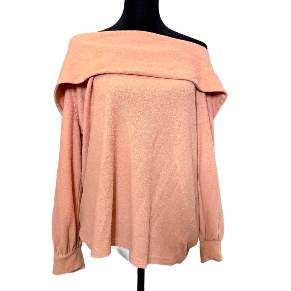 a.n.a Off-Shoulder Sweater - Soft Peach